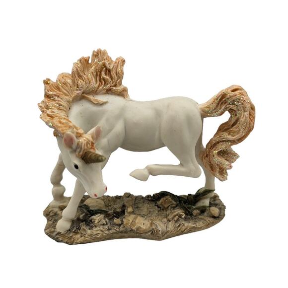 Ks Collection Mythical Friends Ltd Edition Unicorn Figurine Peach Mane - Picture 1 of 5